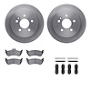 6312-63097 Brake Rotors with 3000-Series Ceramic Brake Pads Kit with Hardware, 1998-2005 Mercedes-Benz, Position: Rear - image 1