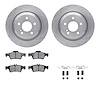 6312-63113 Brake Rotors with 3000-Series Ceramic Brake Pads Kit with Hardware, 2002-2006 Mercedes-Benz, Position: Rear - image 1