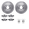 6312-63114 Brake Rotors with 3000-Series Ceramic Brake Pads Kit with Hardware, 2003-2016 Mercedes-Benz, Position: Rear - image 1