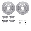 6312-63115 Brake Rotors with 3000-Series Ceramic Brake Pads Kit with Hardware, 2003-2017 Mercedes-Benz, Position: Rear - image 1