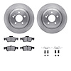 6312-63116 Brake Rotors with 3000-Series Ceramic Brake Pads Kit with Hardware, 2003-2006 Mercedes-Benz, Position: Rear - image 1