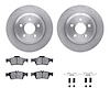 6312-63117 Brake Rotors with 3000-Series Ceramic Brake Pads Kit with Hardware, 2003-2013 Mercedes-Benz, Position: Rear - image 1