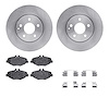 6312-63123 Brake Rotors with 3000-Series Ceramic Brake Pads Kit with Hardware, 2003-2009 Mercedes-Benz, Position: Front - image 1