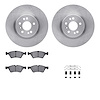 6312-63131 Brake Rotors with 3000-Series Ceramic Brake Pads Kit with Hardware, 2006-2012 Mercedes-Benz, Position: Front - image 1