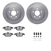 6312-63147 Brake Rotors with 3000-Series Ceramic Brake Pads Kit with Hardware, 2008-2015 Mercedes-Benz, Position: Rear - image 1