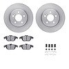 6312-63148 Brake Rotors with 3000-Series Ceramic Brake Pads Kit with Hardware, 2008-2017 Mercedes-Benz, Position: Rear - image 1