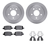 6312-63156 Brake Rotors with 3000-Series Ceramic Brake Pads Kit with Hardware, 2006-2011 Mercedes-Benz, Position: Rear - image 1