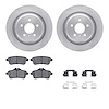 6312-63168 Brake Rotors with 3000-Series Ceramic Brake Pads Kit with Hardware, 2012-2018 Mercedes-Benz, Position: Rear - image 1