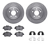 6312-63182 Brake Rotors with 3000-Series Ceramic Brake Pads Kit with Hardware, 2012-2020 Mercedes-Benz, Position: Rear - image 1