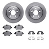 6312-63184 Brake Rotors with 3000-Series Ceramic Brake Pads Kit with Hardware, 2014-2019 Mercedes-Benz, Position: Rear - image 1
