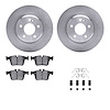 6312-63186 Brake Rotors with 3000-Series Ceramic Brake Pads Kit with Hardware, Fits Select Mercedes-Benz, Position: Rear - image 1