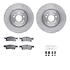 6312-63193 Brake Rotors with 3000-Series Ceramic Brake Pads Kit with Hardware, 2012-2018 Mercedes-Benz, Position: Front - image 1