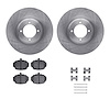 6312-64001 Brake Rotors with 3000-Series Ceramic Brake Pads Kit with Hardware, 1962-1980 MG, Position: Front - image 1