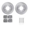 6312-65001 Brake Rotors with 3000-Series Ceramic Brake Pads Kit with Hardware, 1985-1986 GM, Position: Front - image 1