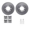 6312-65003 Brake Rotors with 3000-Series Ceramic Brake Pads Kit with Hardware, 1969-1974 GM, Position: Rear - image 1