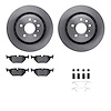 6312-65011 Brake Rotors with 3000-Series Ceramic Brake Pads Kit with Hardware, 2002-2010 GM, Position: Rear - image 1