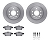 6312-65023 Brake Rotors with 3000-Series Ceramic Brake Pads Kit with Hardware, 2003-2011 GM, Position: Rear - image 1
