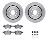 6312-65024 Brake Rotors with 3000-Series Ceramic Brake Pads Kit with Hardware, 2003-2011 GM, Position: Rear - image 1