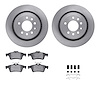 6312-65025 Brake Rotors with 3000-Series Ceramic Brake Pads Kit with Hardware, 2008-2011 GM, Position: Rear - image 1