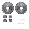 6312-67009 Brake Rotors with 3000-Series Ceramic Brake Pads Kit with Hardware, 1978-1982 Infiniti/Nissan, Position: Front - image 1