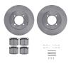 6312-67013 Brake Rotors with 3000-Series Ceramic Brake Pads Kit with Hardware, 1976-1981 Infiniti/Nissan, Position: Front - image 1