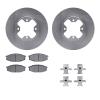 6312-67015 Brake Rotors with 3000-Series Ceramic Brake Pads Kit with Hardware, 1979-1983 Infiniti/Nissan, Position: Front - image 1