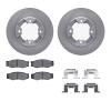6312-67016 Brake Rotors with 3000-Series Ceramic Brake Pads Kit with Hardware, 1986-1986 Infiniti/Nissan, Position: Front - image 1