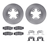 6312-67017 Brake Rotors with 3000-Series Ceramic Brake Pads Kit with Hardware, 1984-1989 Infiniti/Nissan, Position: Front - image 1