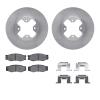 6312-67020 Brake Rotors with 3000-Series Ceramic Brake Pads Kit with Hardware, 1984-1985 Infiniti/Nissan, Position: Front - image 1