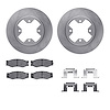 6312-67021 Brake Rotors with 3000-Series Ceramic Brake Pads Kit with Hardware, 1984-1986 Infiniti/Nissan, Position: Front - image 1