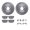 6312-67034 Brake Rotors with 3000-Series Ceramic Brake Pads Kit with Hardware, 1987-1989 Infiniti/Nissan, Position: Rear - image 1