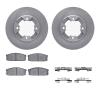 6312-67035 Brake Rotors with 3000-Series Ceramic Brake Pads Kit with Hardware, 1982-1985 Infiniti/Nissan, Position: Front - image 1