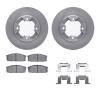 6312-67037 Brake Rotors with 3000-Series Ceramic Brake Pads Kit with Hardware, 1986-1986 Infiniti/Nissan, Position: Front - image 1