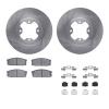 6312-67038 Brake Rotors with 3000-Series Ceramic Brake Pads Kit with Hardware, 1987-1988 Infiniti/Nissan, Position: Front - image 1