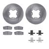 6312-67039 Brake Rotors with 3000-Series Ceramic Brake Pads Kit with Hardware, 1981-1986 Infiniti/Nissan, Position: Front - image 1