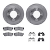 6312-67041 Brake Rotors with 3000-Series Ceramic Brake Pads Kit with Hardware, 1982-1986 Infiniti/Nissan, Position: Front