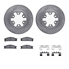 6312-67049 Brake Rotors with 3000-Series Ceramic Brake Pads Kit with Hardware, 1985-2012 Infiniti/Nissan, Position: Front - image 1