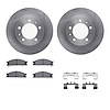 6312-67051 Brake Rotors with 3000-Series Ceramic Brake Pads Kit with Hardware, 1987-1988 Infiniti/Nissan, Position: Front - image 1