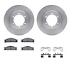 6312-67052 Brake Rotors with 3000-Series Ceramic Brake Pads Kit with Hardware, 1998-2015 Infiniti/Nissan, Position: Front