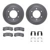 6312-67055 Brake Rotors with 3000-Series Ceramic Brake Pads Kit with Hardware, 1988-1995 Infiniti/Nissan, Position: Rear - image 1
