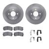 6312-67059 Brake Rotors with 3000-Series Ceramic Brake Pads Kit with Hardware, 1991-2006 Infiniti/Nissan, Position: Front - image 1