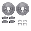 6312-67060 Brake Rotors with 3000-Series Ceramic Brake Pads Kit with Hardware, 1995-2006 Infiniti/Nissan, Position: Front - image 1