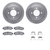 6312-67063 Brake Rotors with 3000-Series Ceramic Brake Pads Kit with Hardware, 1991-2006 Infiniti/Nissan, Position: Rear - image 1