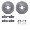 6312-67067 Brake Rotors with 3000-Series Ceramic Brake Pads Kit with Hardware, 1991-1994 Infiniti/Nissan, Position: Front - image 1