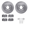 6312-67070 Brake Rotors with 3000-Series Ceramic Brake Pads Kit with Hardware, 1989-1990 Infiniti/Nissan, Position: Front - image 1