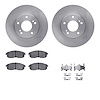 6312-67072 Brake Rotors with 3000-Series Ceramic Brake Pads Kit with Hardware, 1989-1999 Infiniti/Nissan, Position: Front - image 1