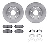 6312-67079 Brake Rotors with 3000-Series Ceramic Brake Pads Kit with Hardware, 2004-2017 Infiniti/Nissan, Position: Front - image 1