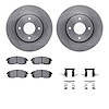 6312-67082 Brake Rotors with 3000-Series Ceramic Brake Pads Kit with Hardware, 2007-2012 Infiniti/Nissan, Position: Front - image 1