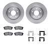 6312-67084 Brake Rotors with 3000-Series Ceramic Brake Pads Kit with Hardware, 2007-2013 Infiniti/Nissan, Position: Front - image 1