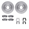 6312-67085 Brake Rotors with 3000-Series Ceramic Brake Pads Kit with Hardware, 2007-2012 Infiniti/Nissan, Position: Front - image 1